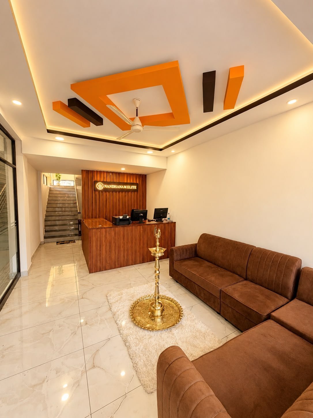 Grand Reception & Guest Lounge Area with Designer Ceiling